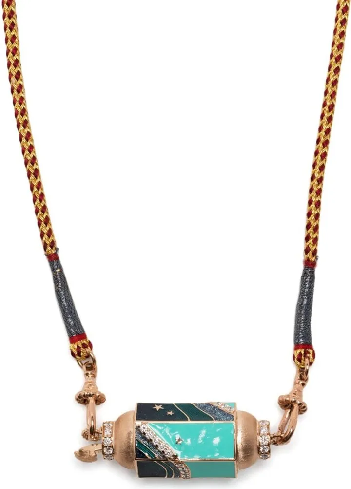 18kt rose gold Milky Way diamond necklace