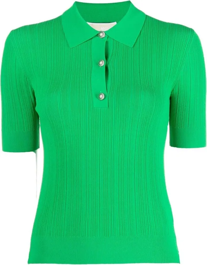 Textured Button-Placket Polo Shirt