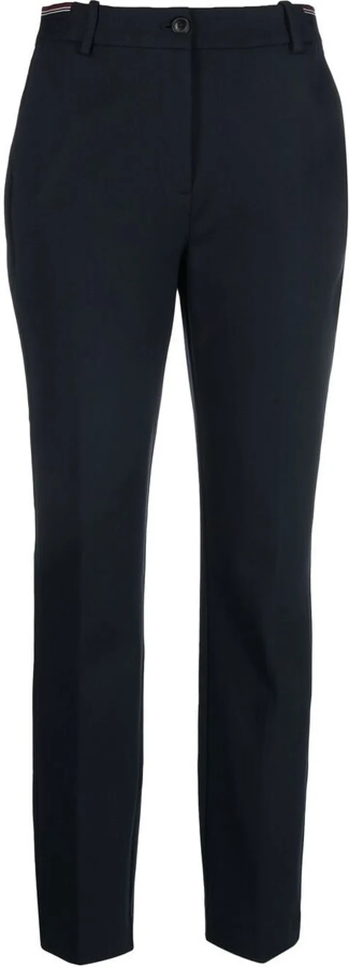 Slim-Fit High-Waisted Trousers