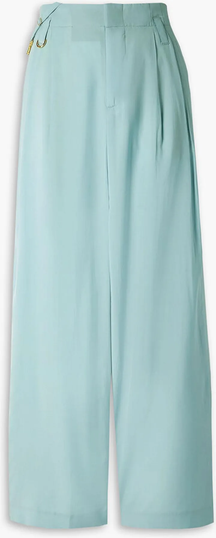 Notte pleated woven wide-leg pants