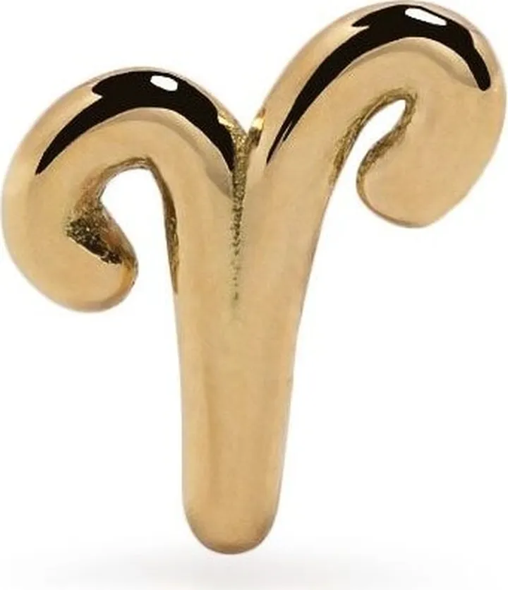 18kt yellow gold Aries single earring
