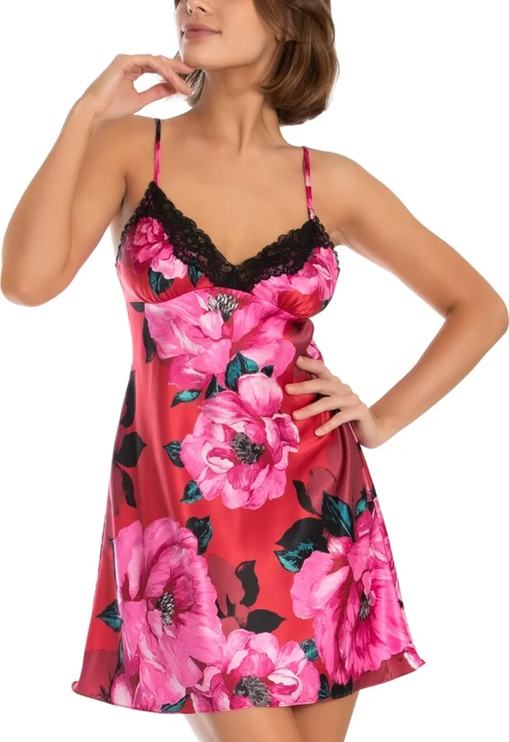 Linea Donatella Women's Sonia Floral Satin Chemise