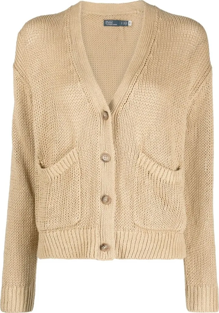 long-sleeve V-neck cardigan