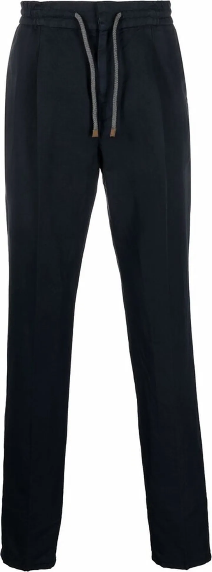 Drawstring Straight-Leg Trousers