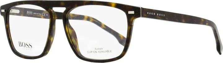 Hugo Boss Men's Square Eyeglasses B1128 086 Havana 54mm