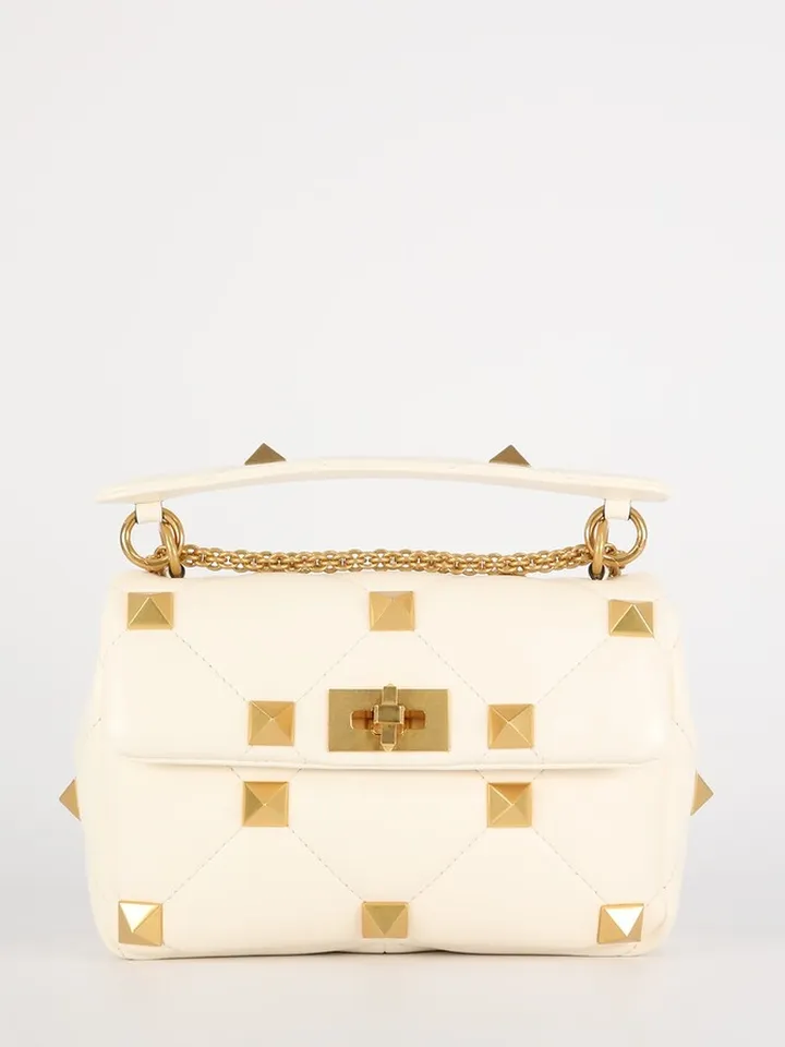 Roman Stud Ivory Bag