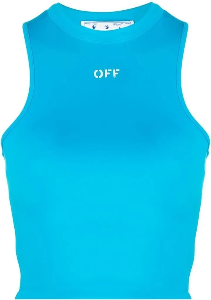 Blue Rowing Halterneck Cropped Top