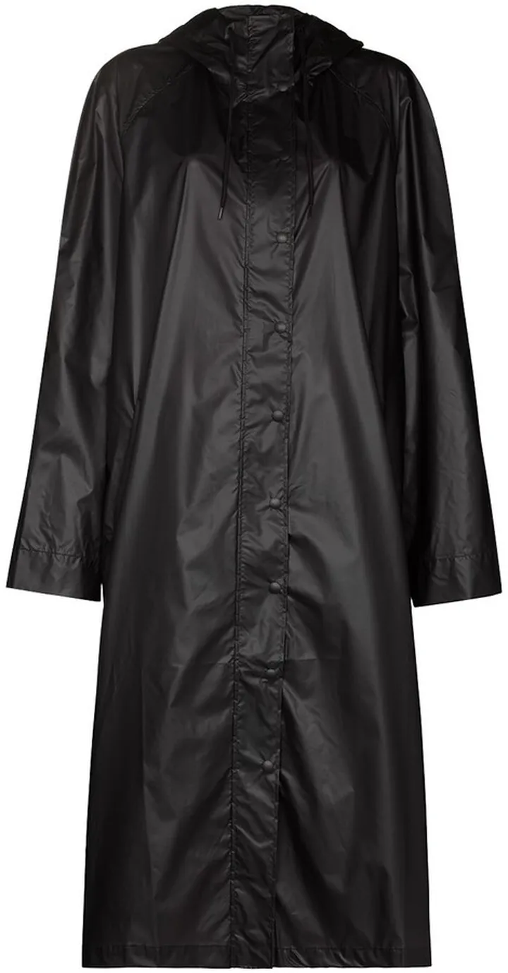Hooded High-Neck Raincoat