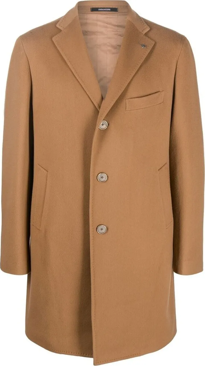 Single-Breasted Wool Coat