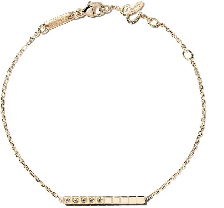 18kt yellow gold Ice Cube Pure diamond bracelet
