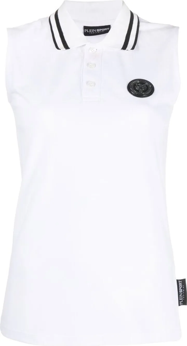 Statement logo-patch polo shirt