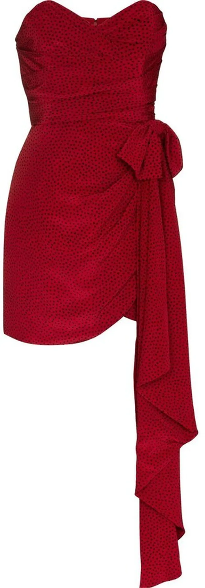 Draped Bow-Detail Minidress