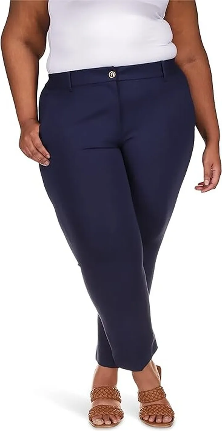 MICHAEL Michael Kors Plus Size Ponte Skinny Pants (Midnight Blue) Women's Clothing