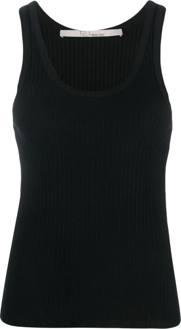 Ribbed-Knit Cotton Tank Top