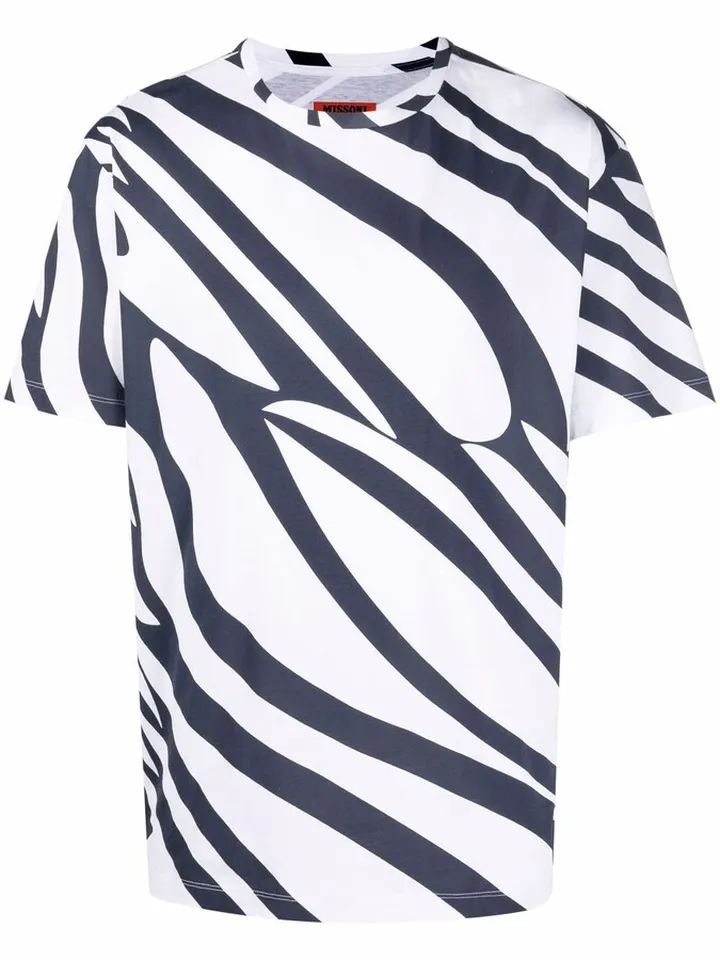 swirl-print T-shirt
