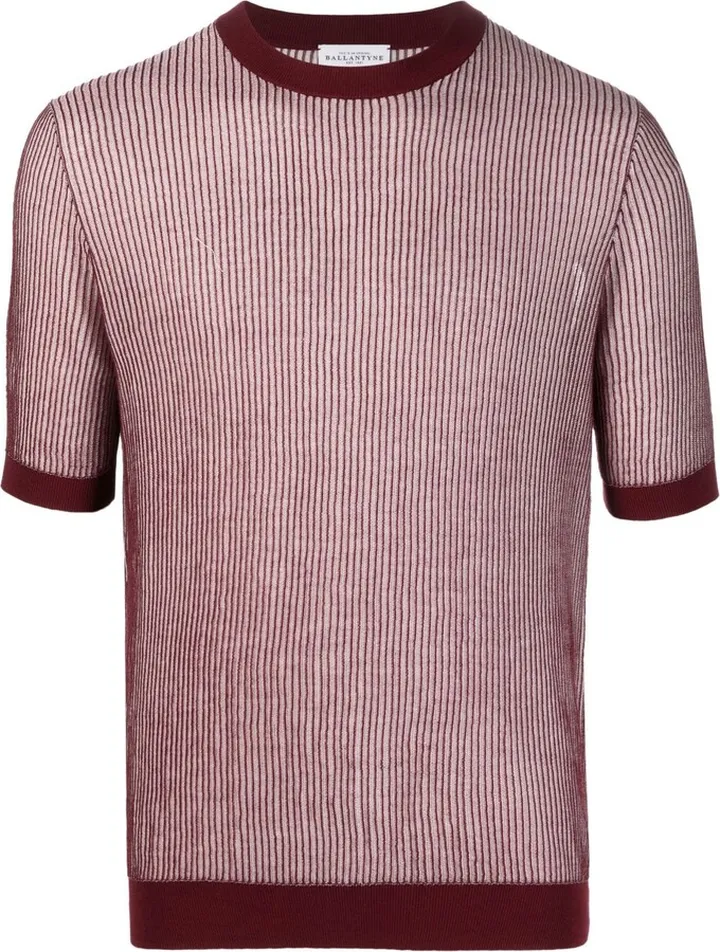 short-sleeve ribbed T-shirt
