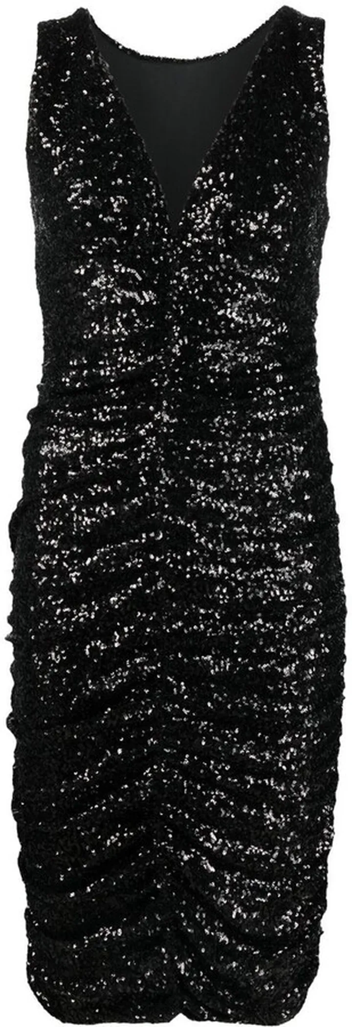 sequin-embellished V-neck dress