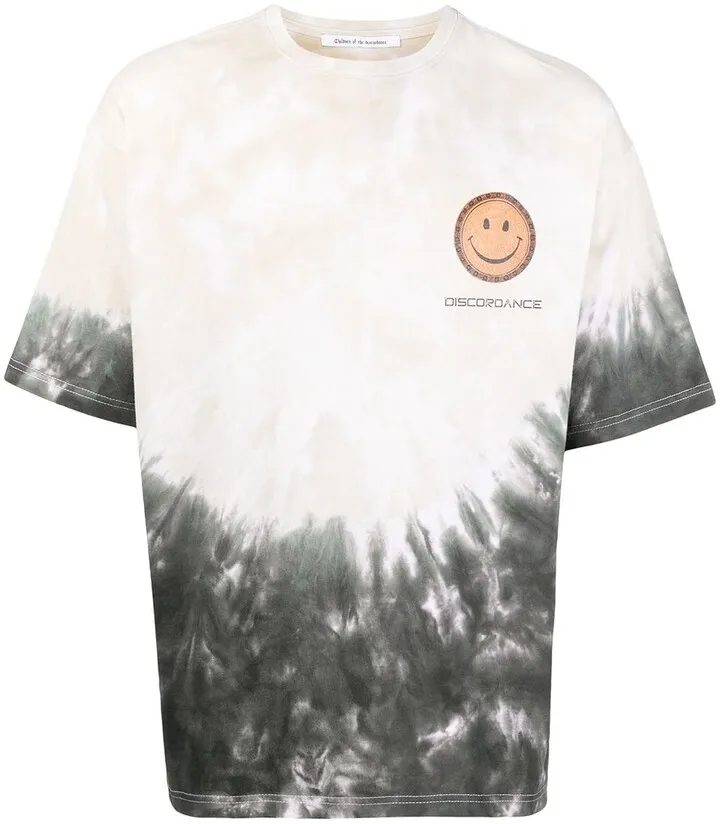 tie dye-print short-sleeved T-shirt