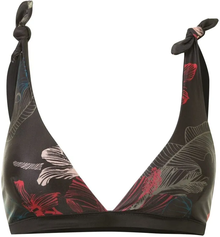 Fleur tie-up reversible bikini top