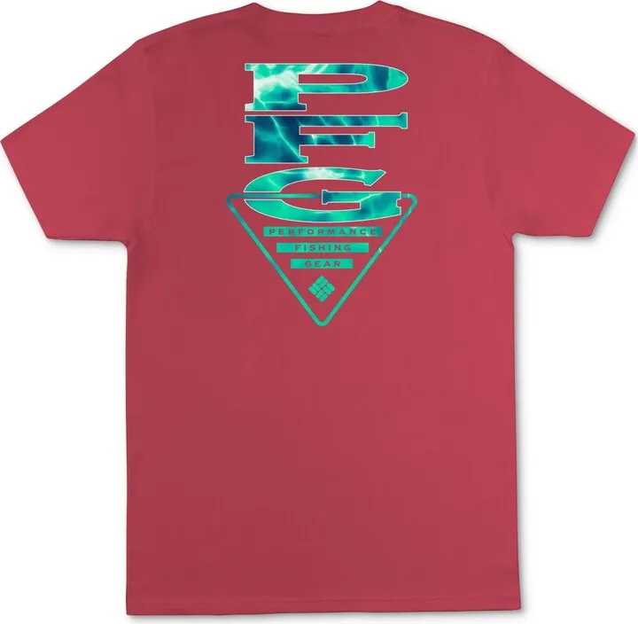 Columbia Men's Pfg Classic-Fit Vertical Logo Graphic T-Shirt