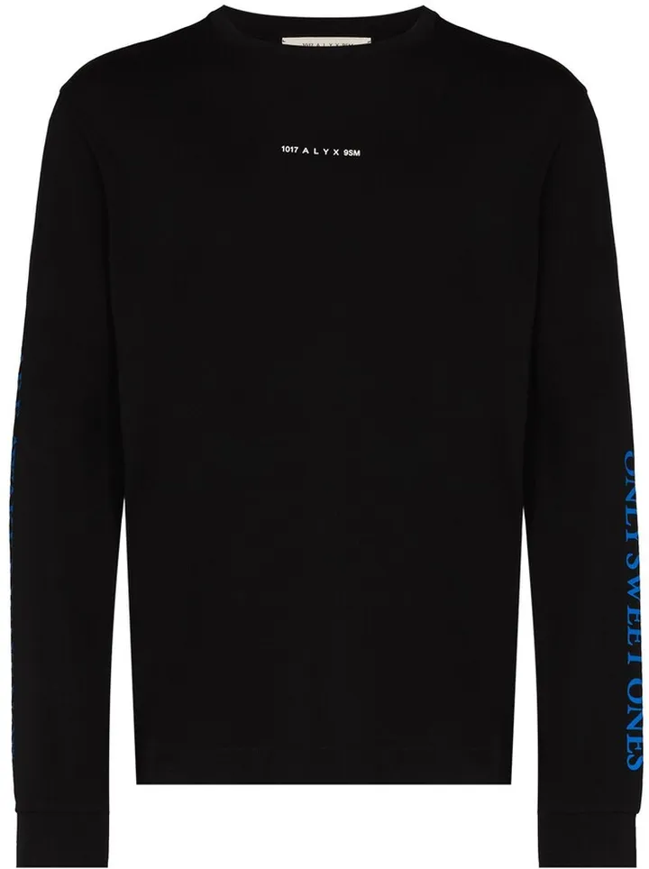 Horned print long sleeve T-shirt