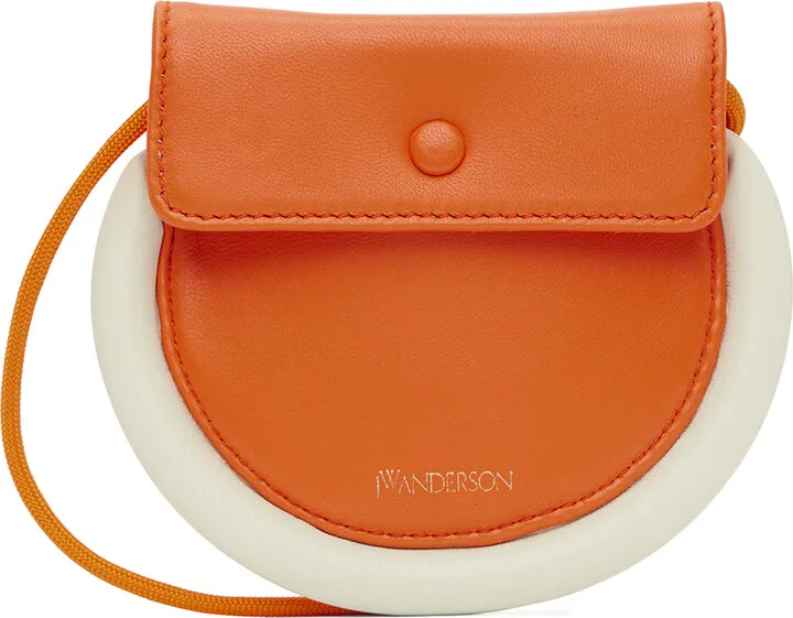 JW Anderson Orange & White Nano Bumper Moon Bag