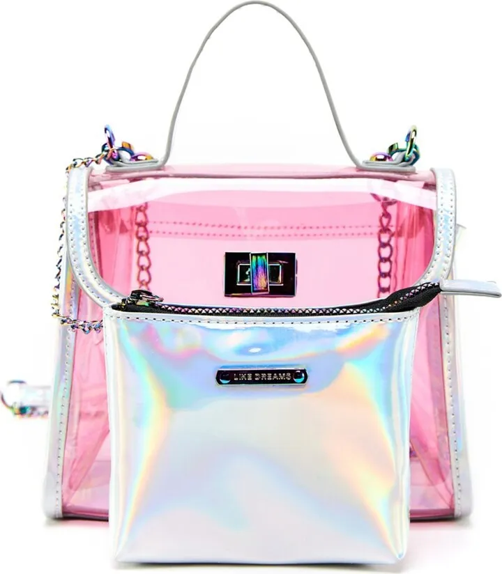 Like Dreams Women's Clear Double Crossbody Handbag