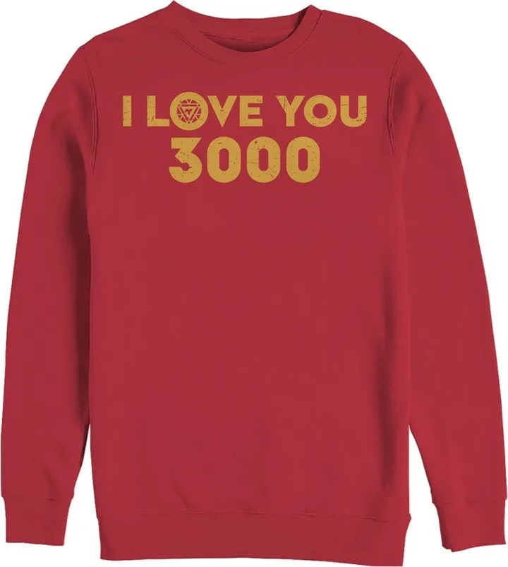 Men's Marvel I Love You 3000 Arc Reactor Sweatshirt - Red - Small