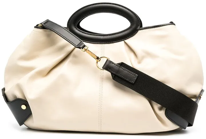Two-Tone Slouchy Tote Bag