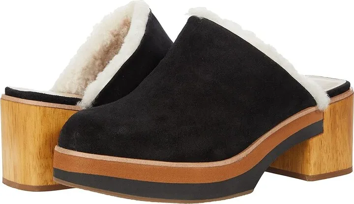 Bernardo Sky (Black Split Suede) Women's Clog Shoes