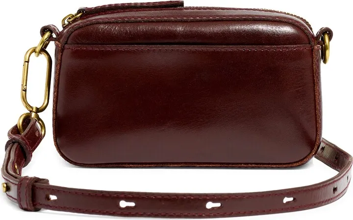 The Box Leather Carabiner Mini Crossbody Bag