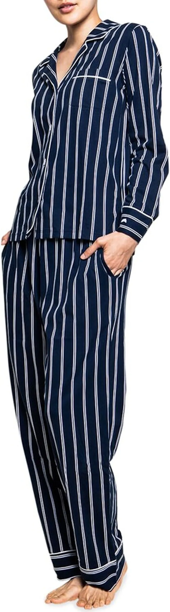 Grant Pinstriped Pima Cotton Pajama Set