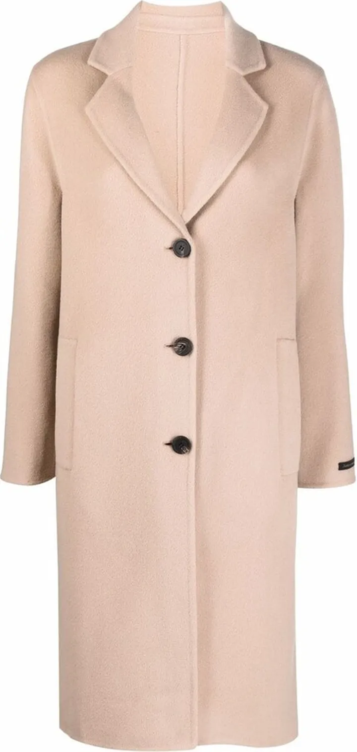 Notched Lapels Knee-Length Coat
