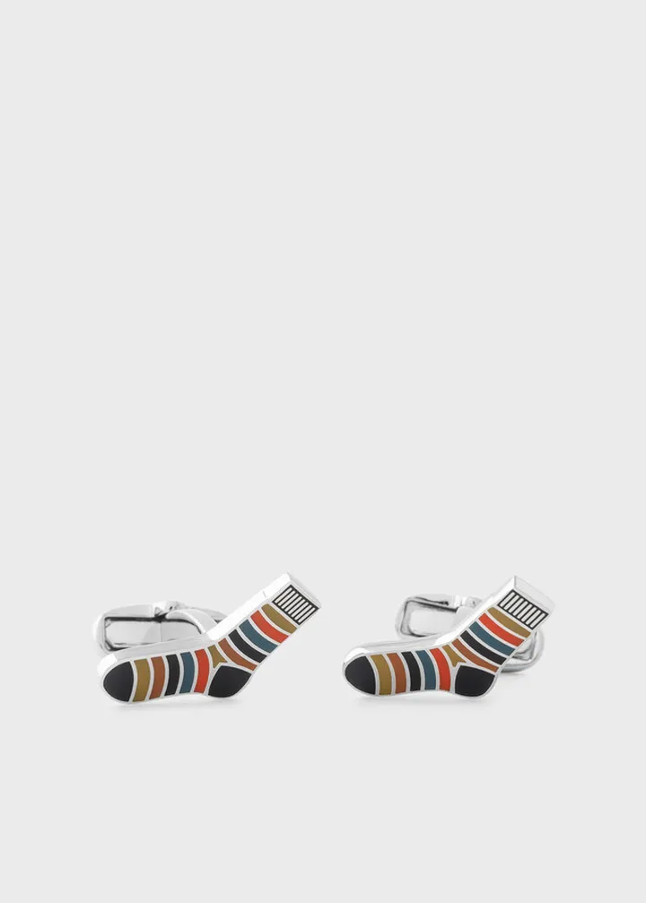 'Artist Stripe' Sock Cufflinks