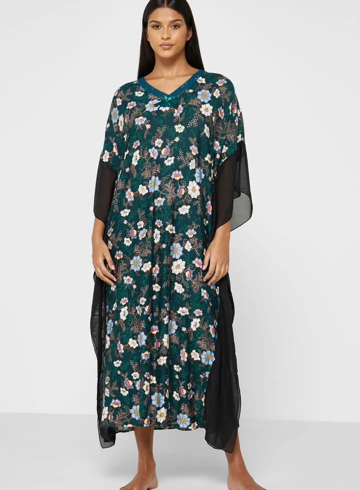 Floral Printed Kaftan