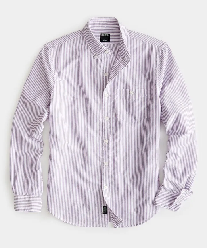 Slim Fit Favorite Oxford Shirt in Purple Stripe