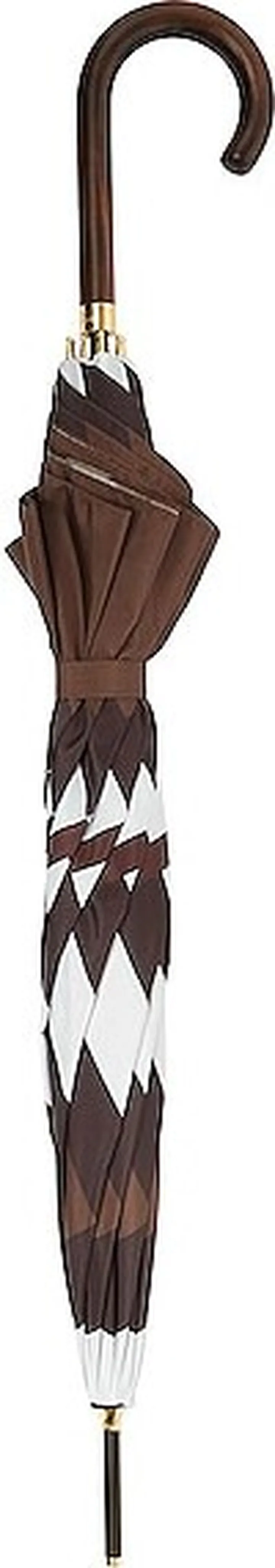 Burberry Waterloo Chevron Umbrella in Brown