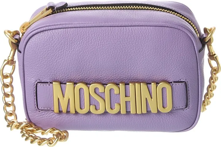 Moschino Logo Leather Camera Bag