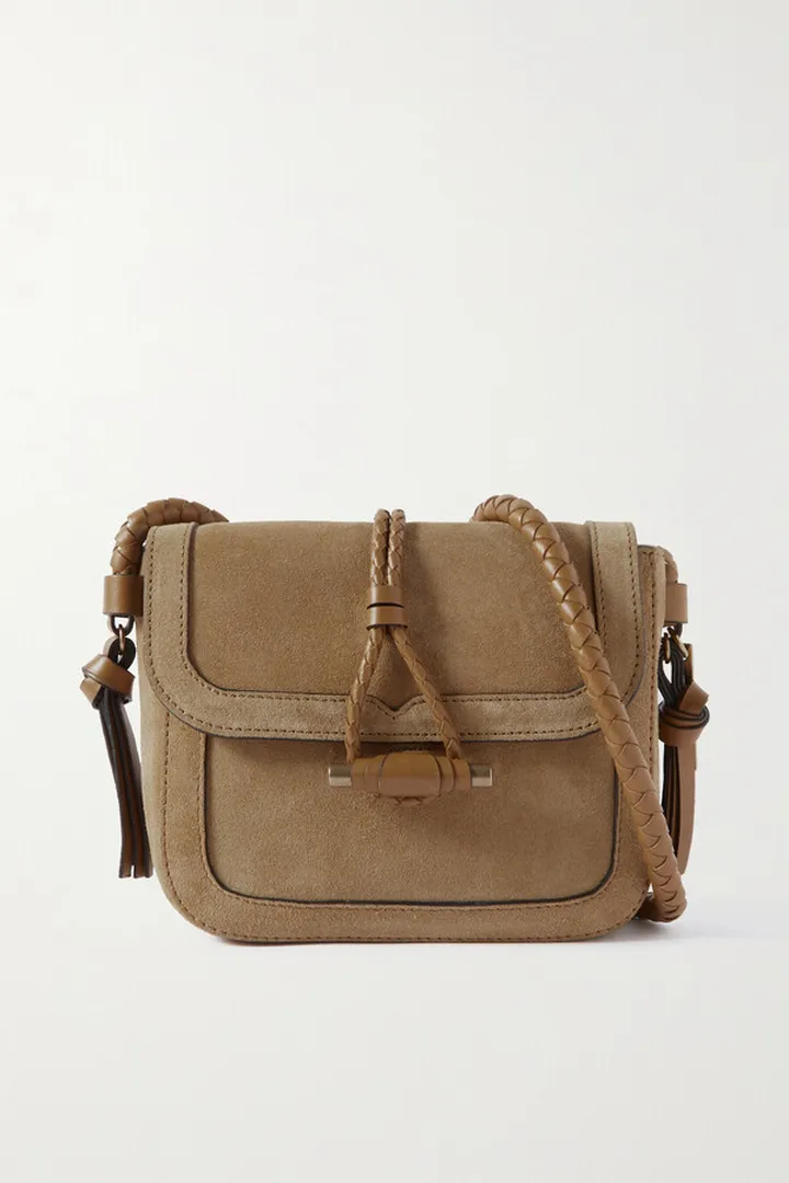 Isabel Marant - Vigo Flap Suede Shoulder Bag - Brown