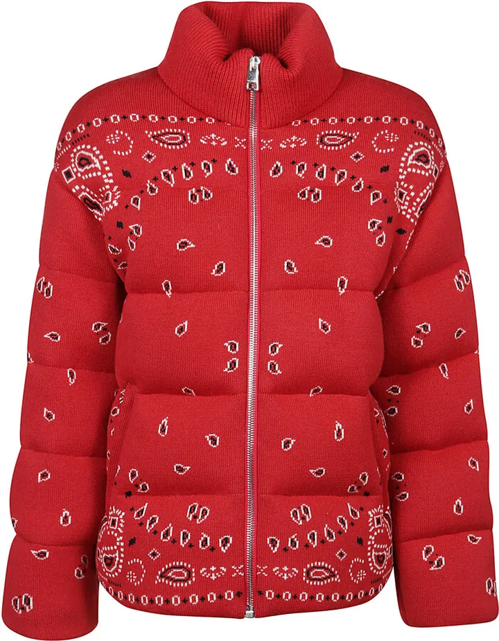 Bandana Jacquard Puffer Jacket