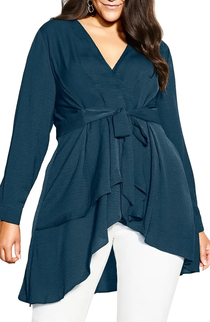 Asymmetrical Ruffle Tunic