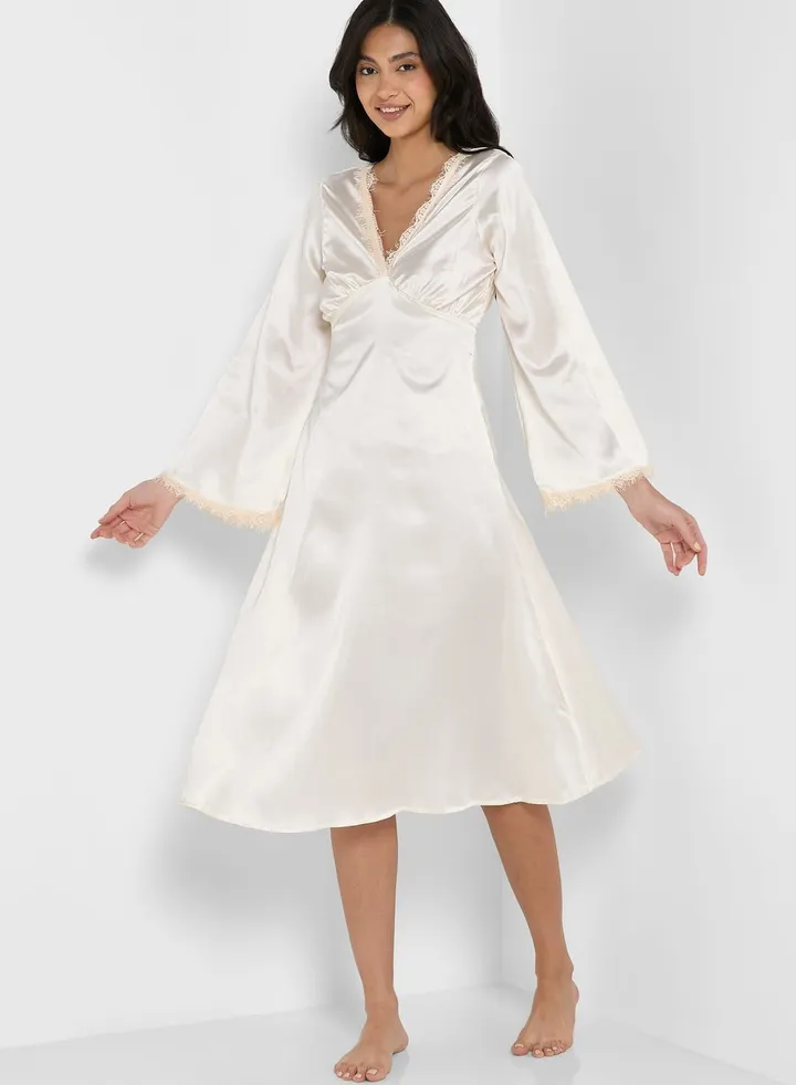 Lace Trim Detail Nightdress
