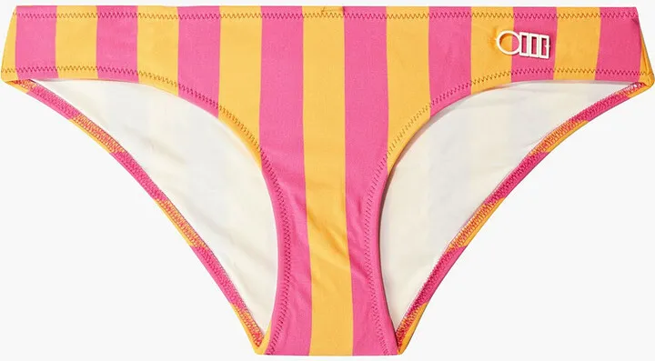 The Elle striped low-rise bikini briefs