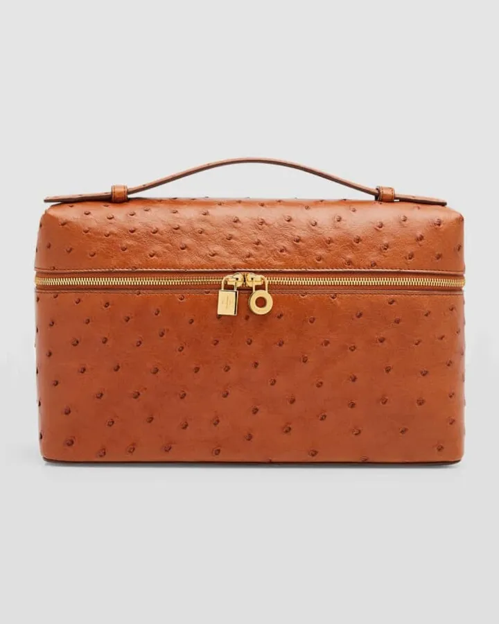 Extra Pocket L27 Ostrich Leather Pouch
