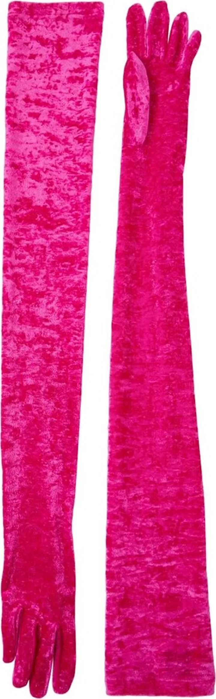 Long velvet gloves