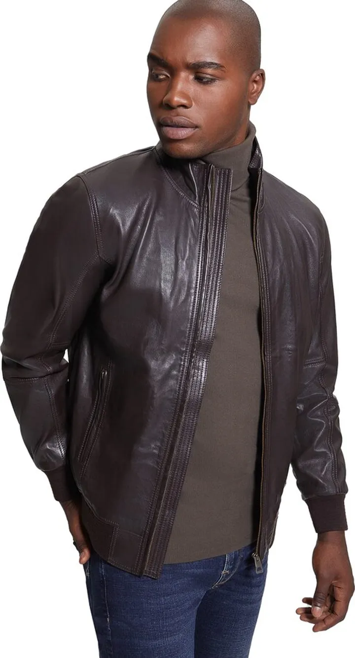 GUESS Men's Soft Leather Jacket