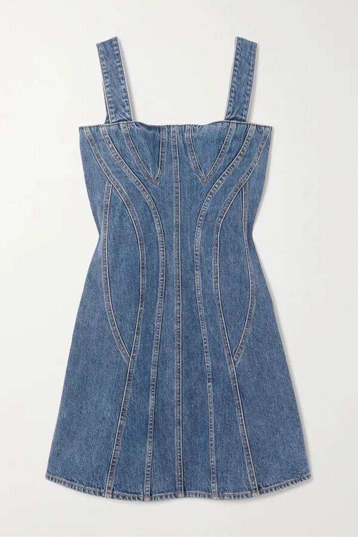 Stella McCartney - + Net Sustain Organic Denim Mini Dress - Blue