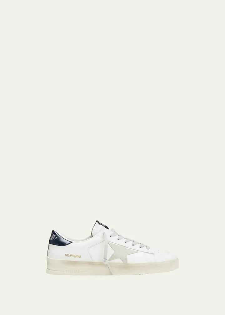 Men's Stardan Suede Star Leather Low-Top Sneakers