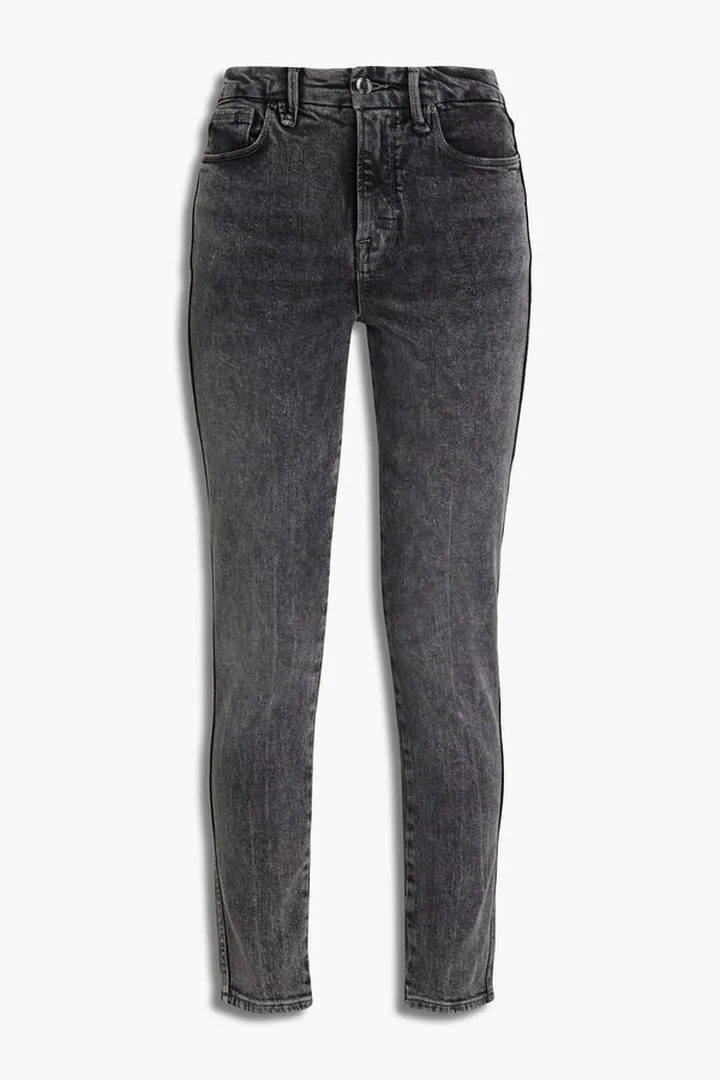 Good Curve cropped faded high-rise skinny jeans