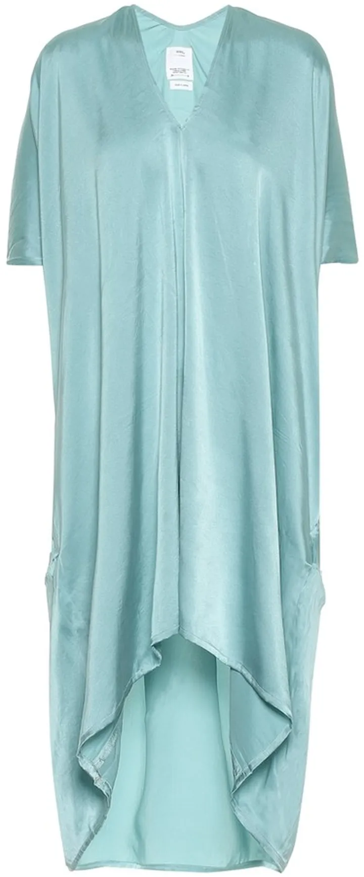 Asymmetric silk midi dress